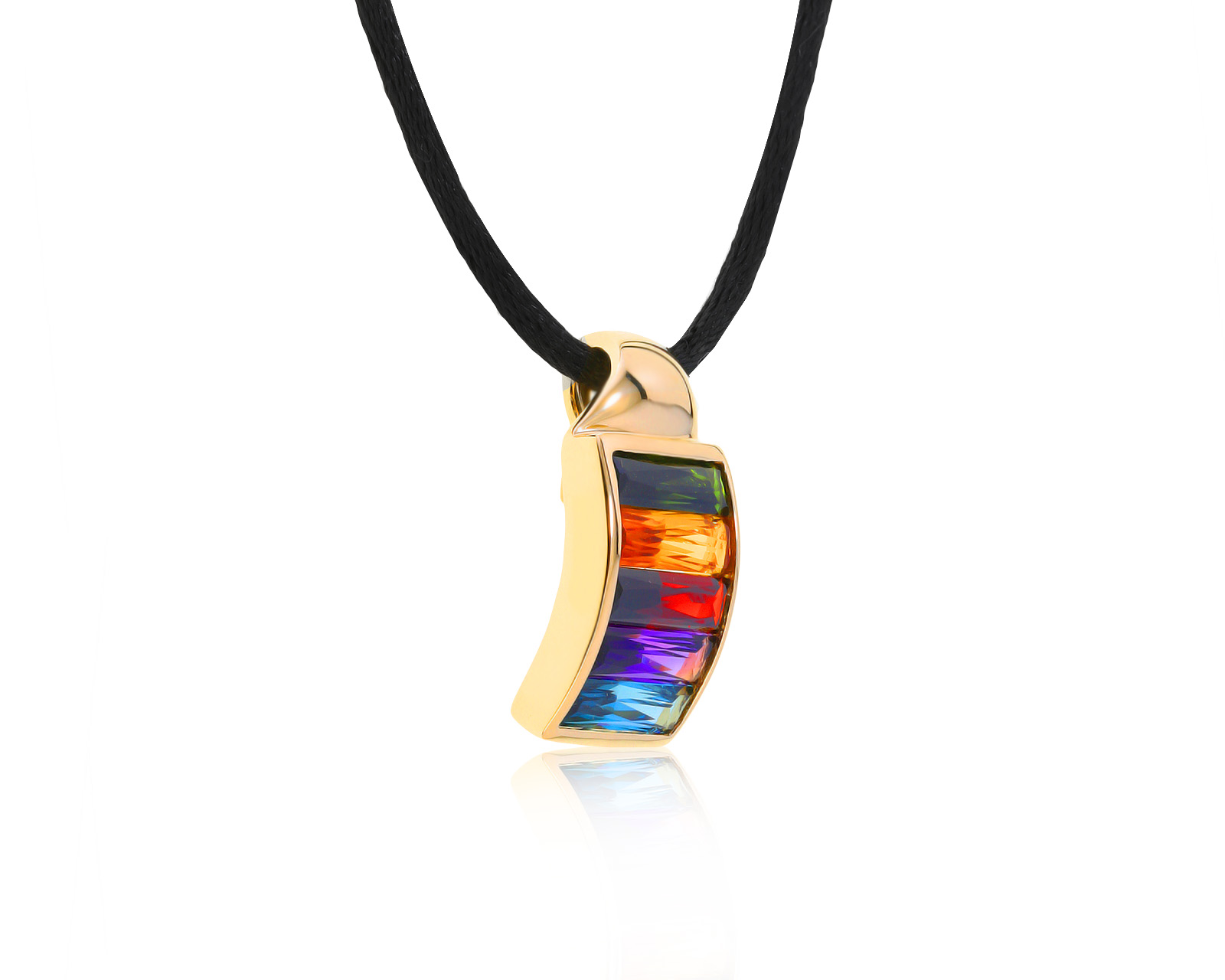 Оригинальный золотой кулон H.Stern Rainbow