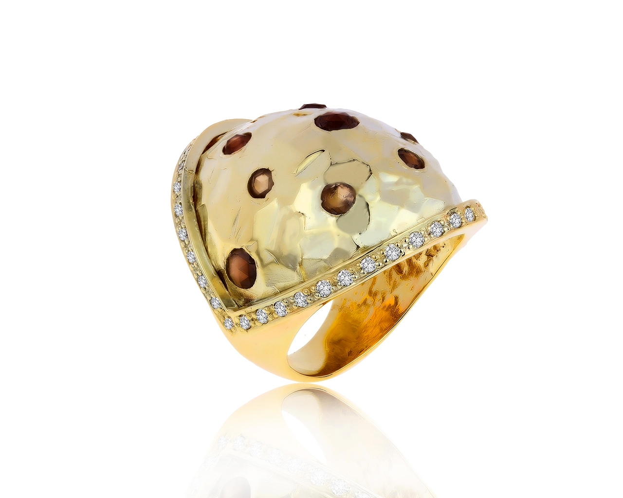 Оригинальное золотое кольцо с бриллиантами 1.02ct German Kabirski 050220/3