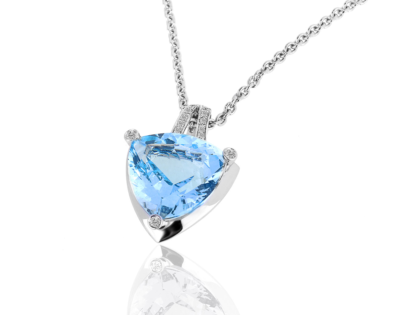 Золотая подвеска с топазом и бриллиантами 0.10ct Mauboussin 270419/3