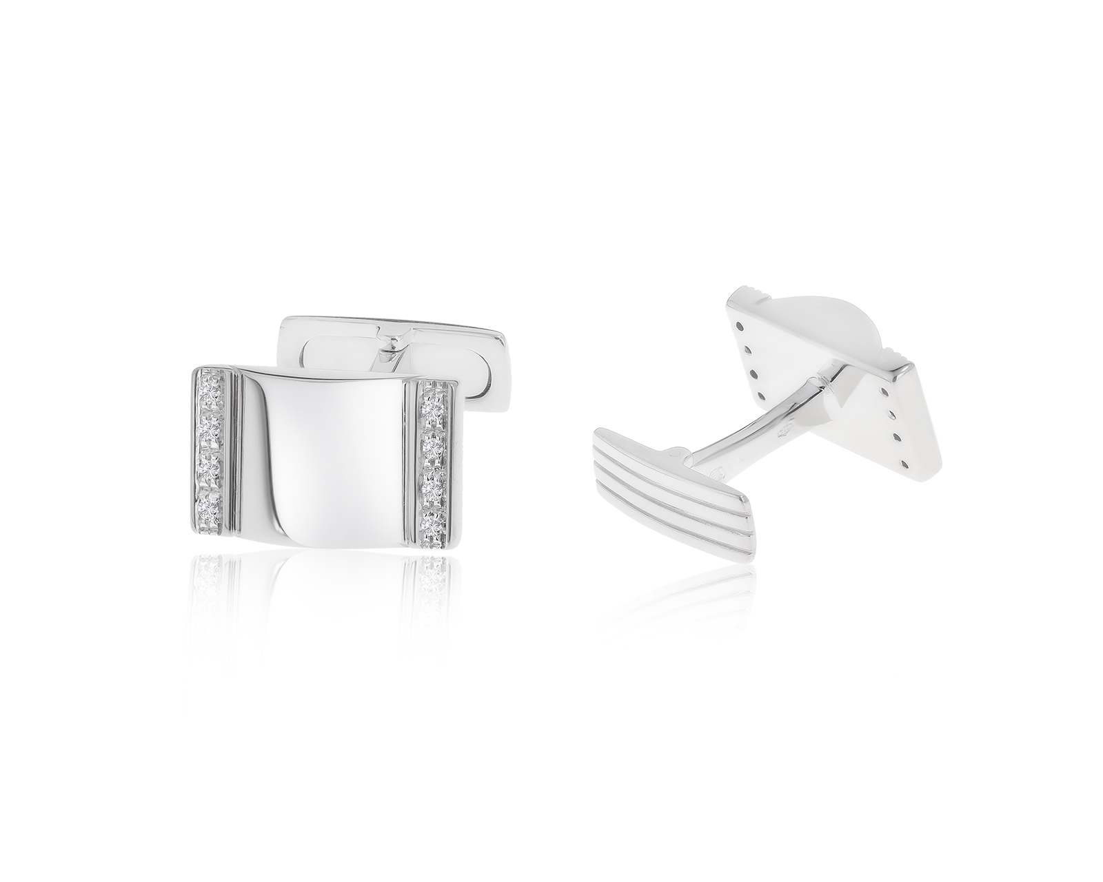 Оригинальные золотые запонки с бриллиантами 0.20ct Gianni Lazzaro 200721/2 Оригинальные золотые запонки с бриллиантами 0.20ct Gianni Lazzaro 200721/2