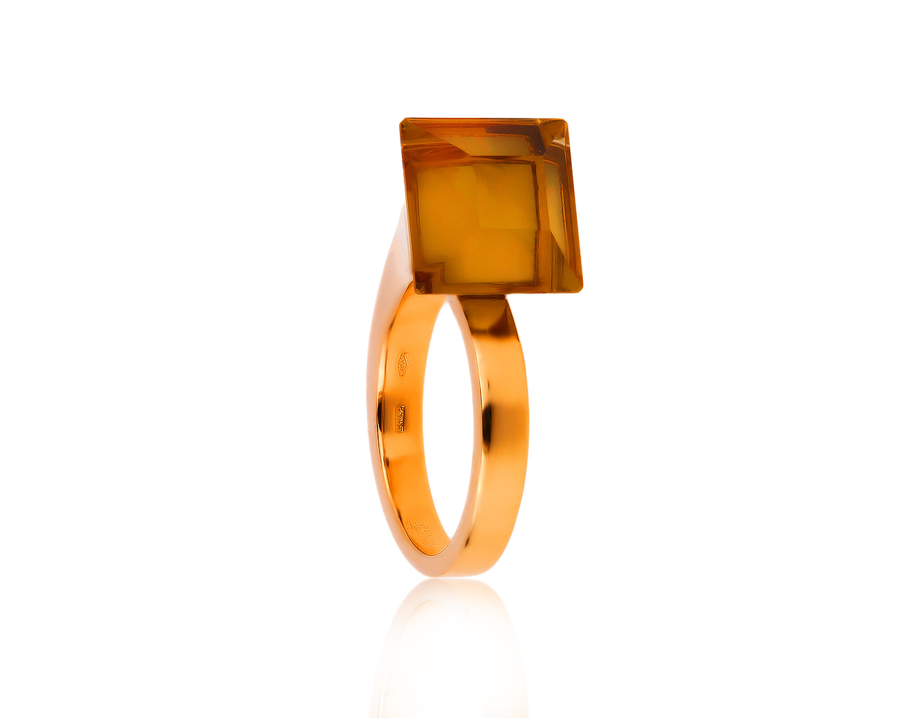Оригинальное золотое кольцо с цитрином 10.01ct Gucci