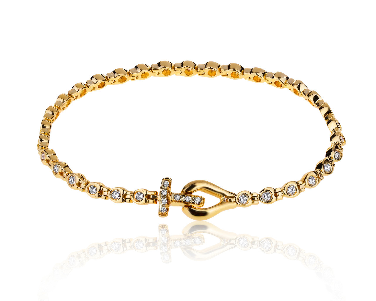 Итальянский золотой браслет с бриллиантами 1.01ct 290620/6