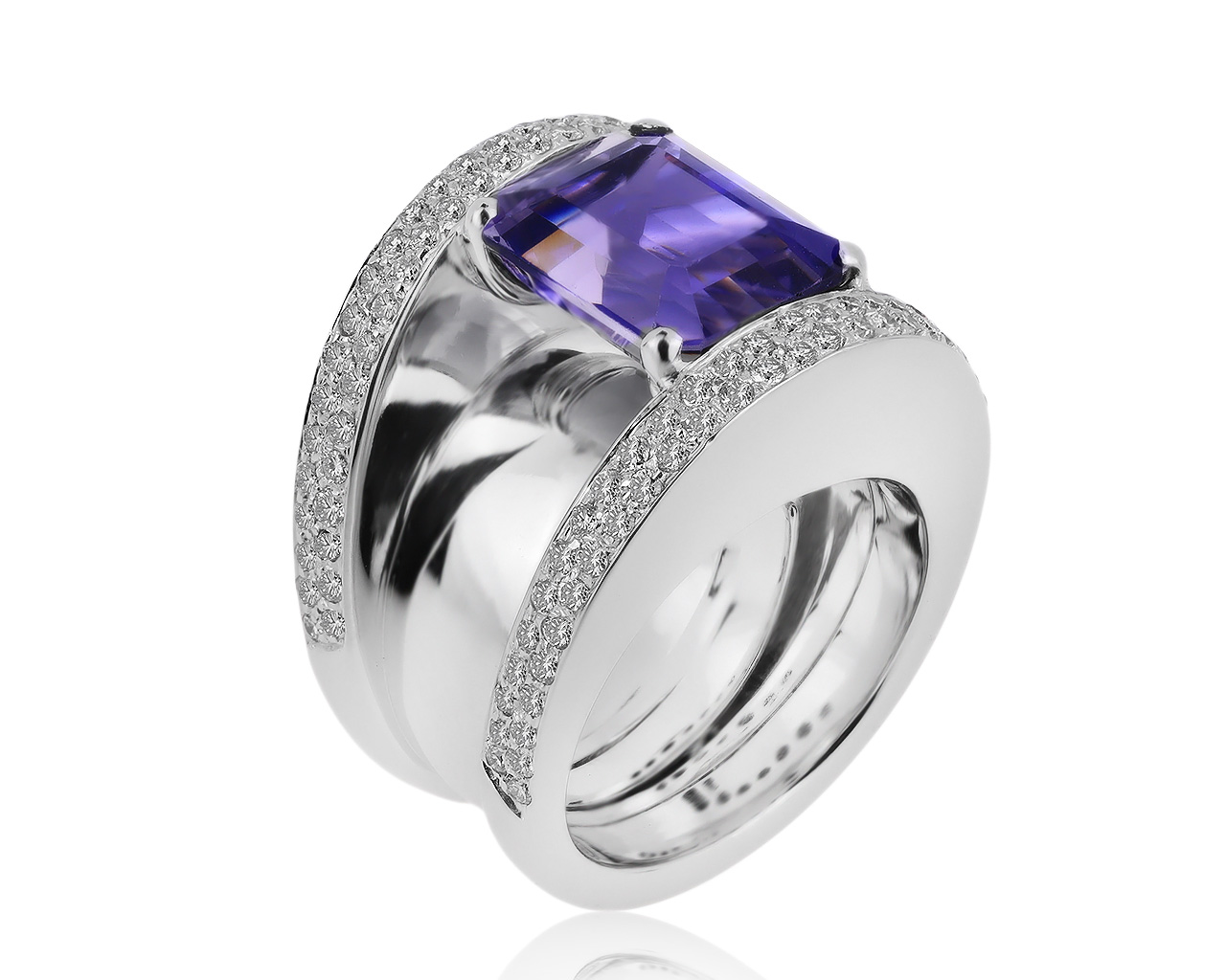 Итальянское золотое кольцо с иолитом 5.79ct 030720/15