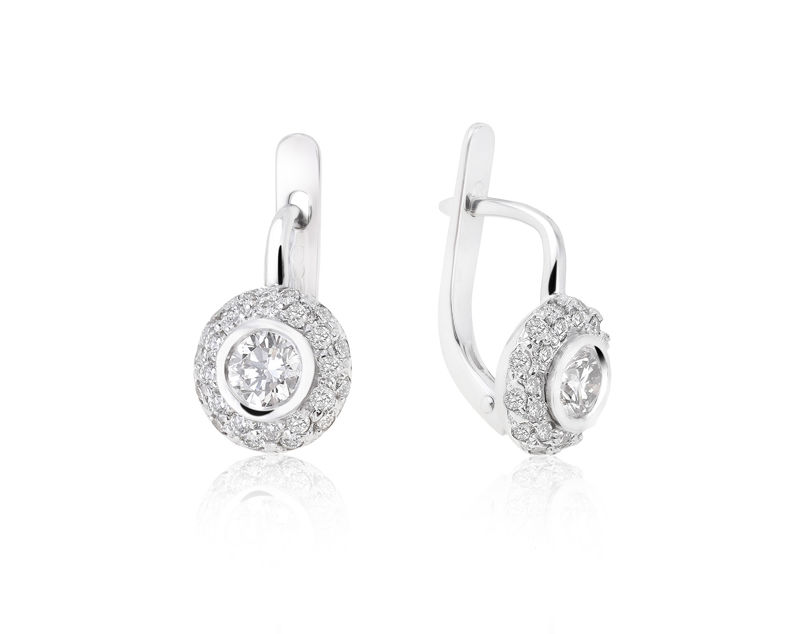 Стильные золотые серьги с бриллиантами 0.79ct 240921/6