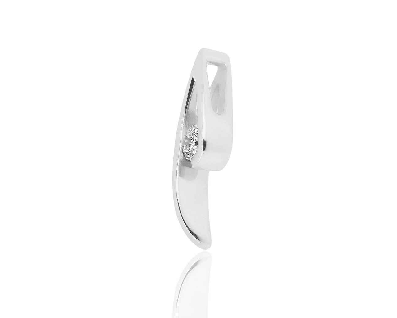 Золотая подвеска с бриллиантом 0.14ct