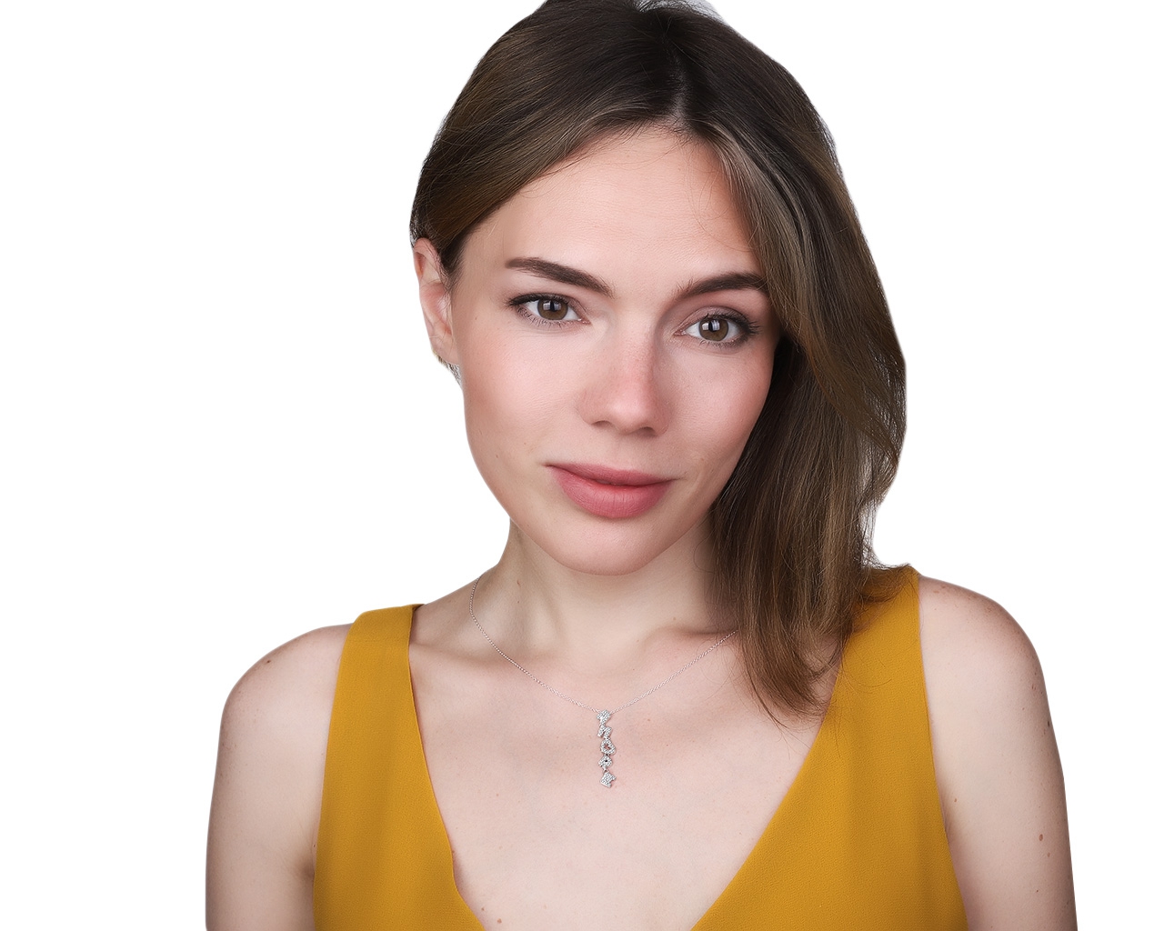 Оригинальное золотое колье с бриллиантами 0.33ct Pasquale Bruni Amore