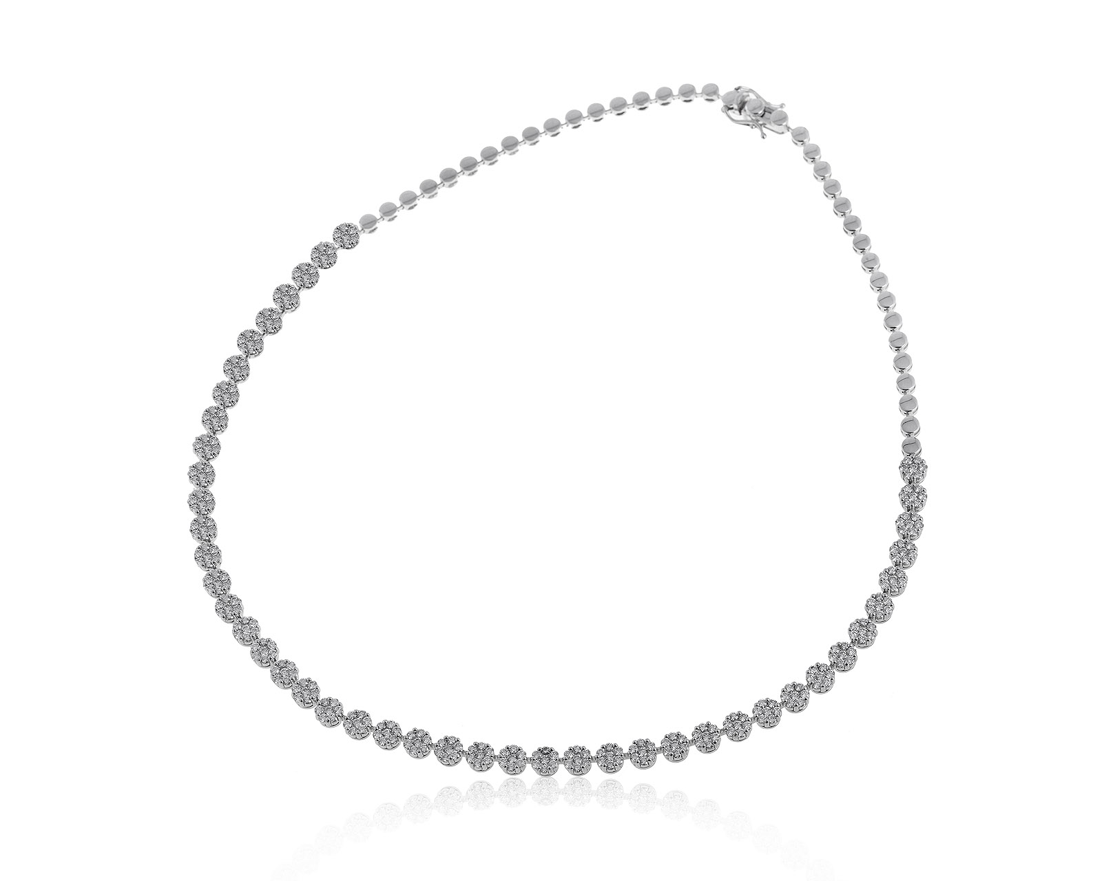 Солидное золотое колье с бриллиантами 6.30ct