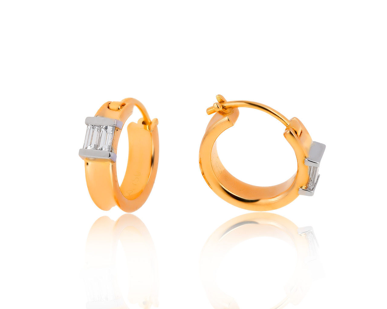 Оригинальные золотые серьги с бриллиантами 0.50ct Tiffany&Co