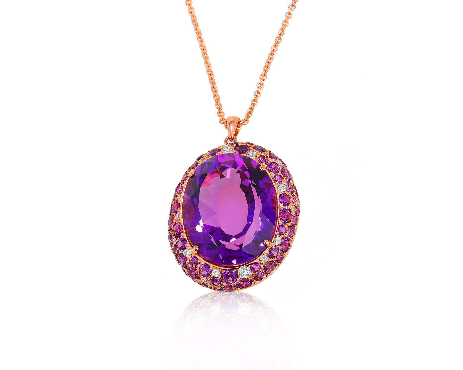 Оригинальный золотой кулон с аметистами 21.29ct Ponte Vecchio 251021/1 Оригинальный золотой кулон с аметистами 21.29ct Ponte Vecchio 251021/1