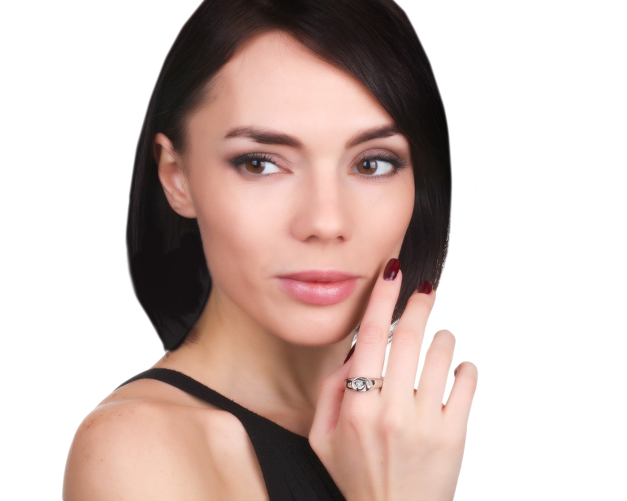 Прекрасное золотое кольцо с бриллиантом 0.10ct