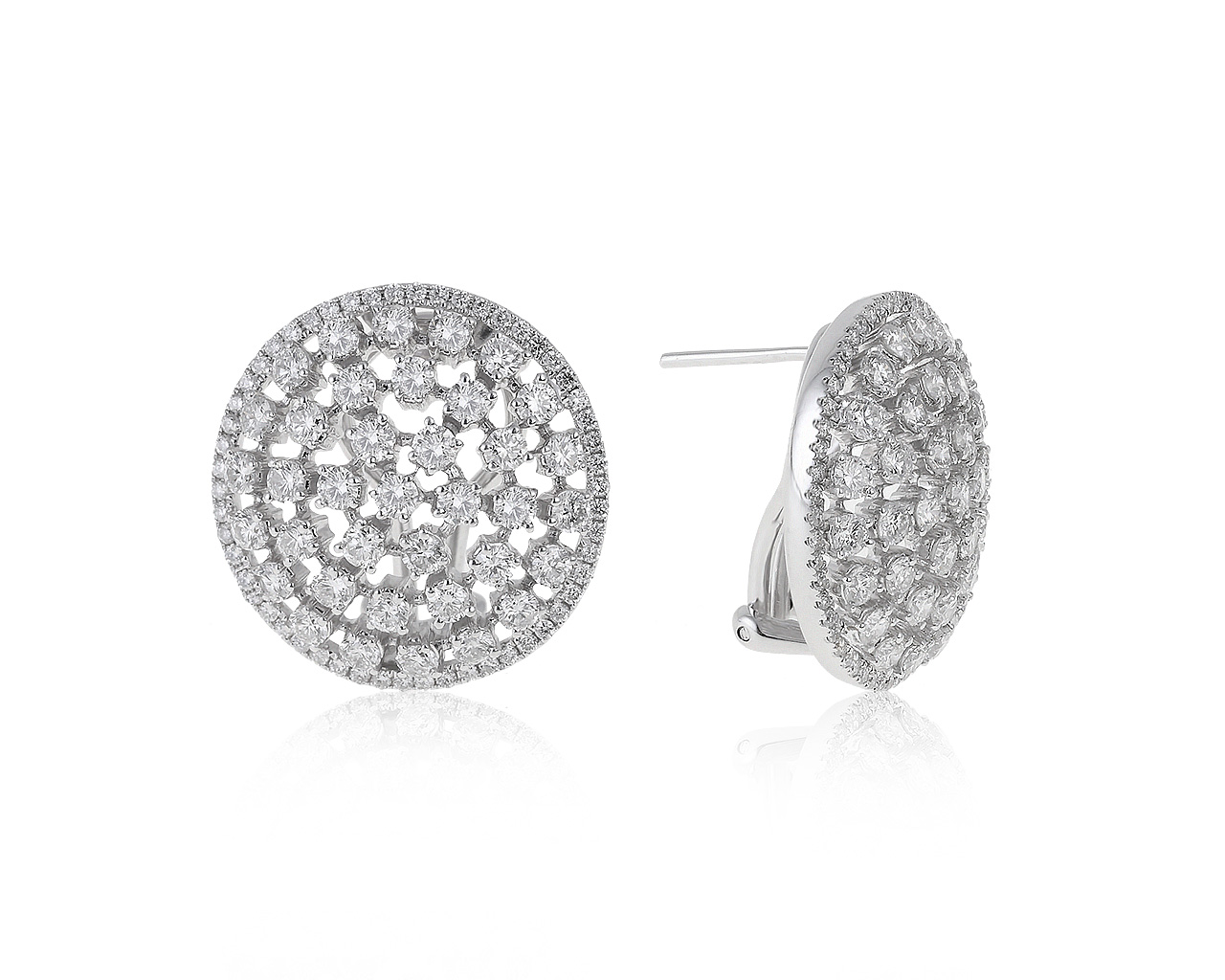 Прекрасные золотые серьги с бриллиантами 3.00ct 170521/3