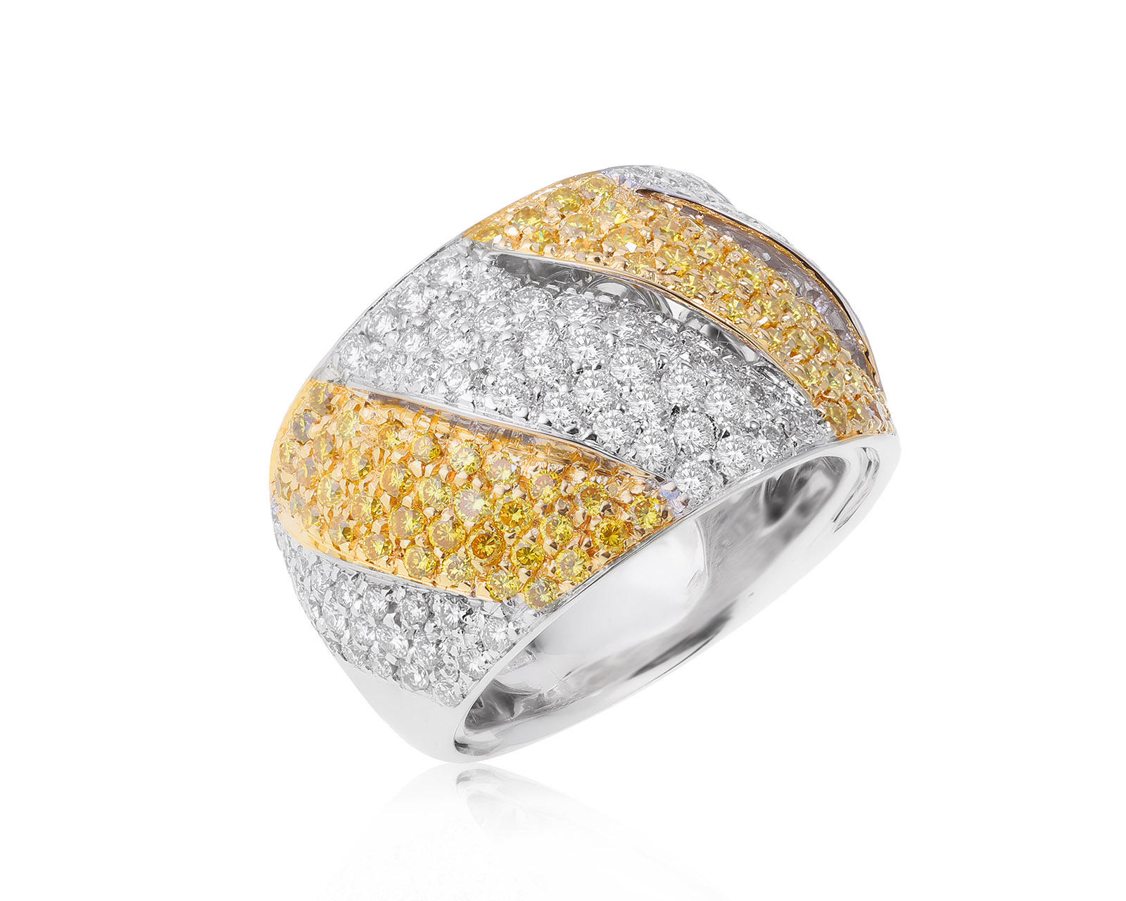 Оригинальное золотое кольцо с бриллиантами 2.21ct Luca Carati