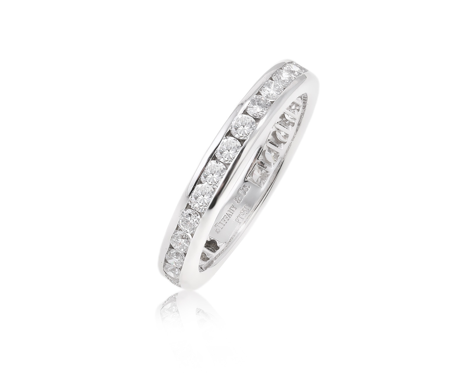 Оригинальное платиновое кольцо с бриллиантами 1.09ct Tiffany&Co Wedding 131123/2