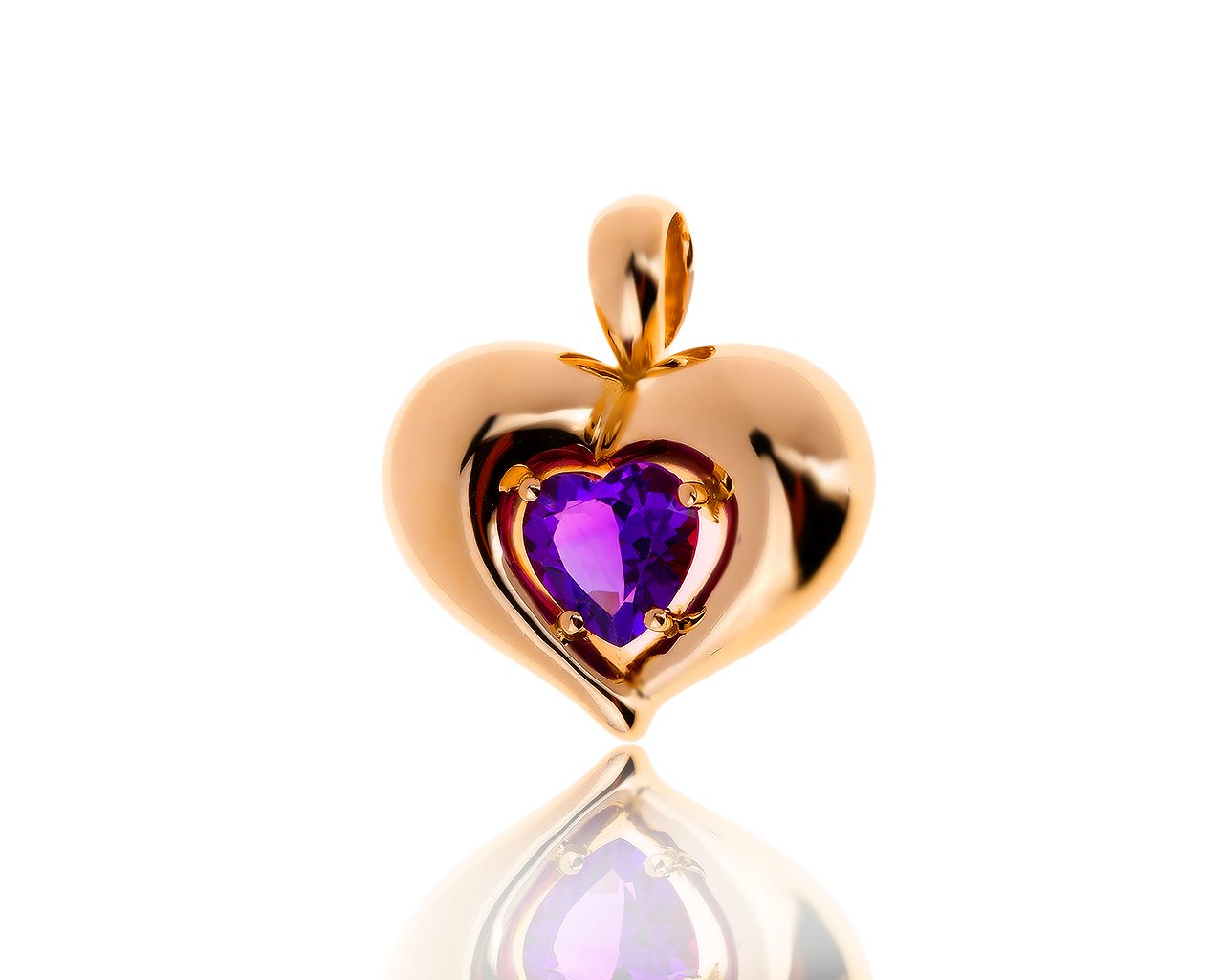 Оригинальный золотой кулон с аметистом 1.85ct Van Cleef and Arpels 111119/2