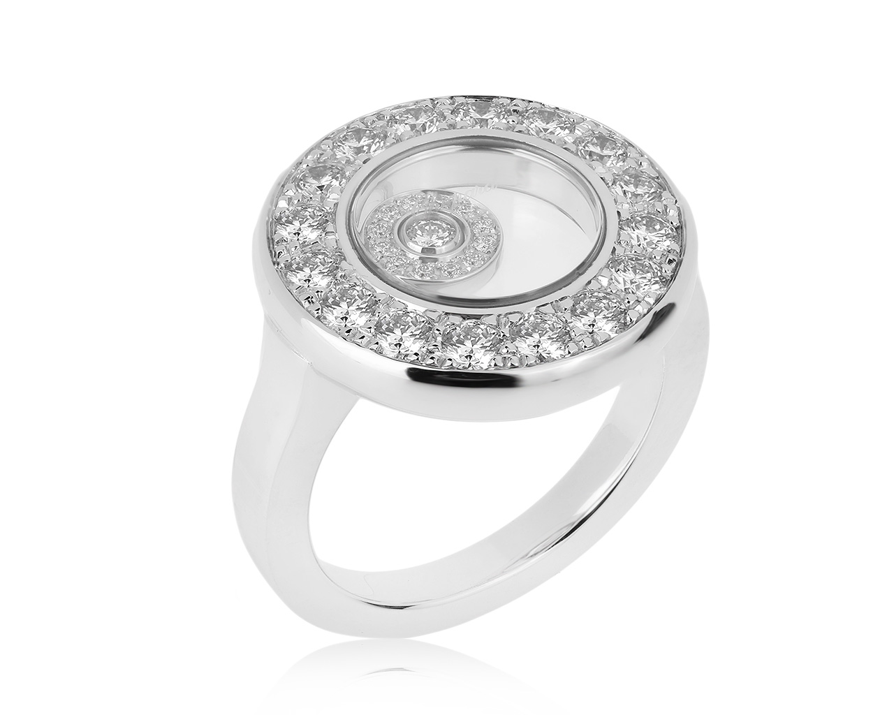 Оригинальное золотое кольцо с бриллиантами 1.06ct Chopard Happy Diamonds 220720/9