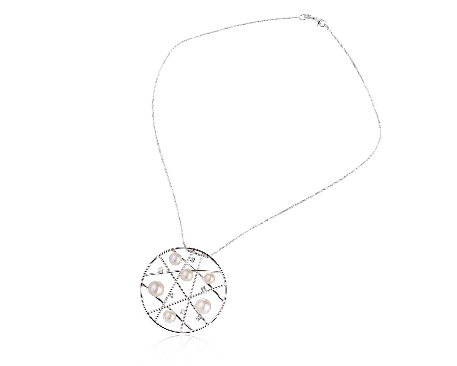 Оригинальное золотое колье с бриллиантами 0.18ct Giorgio Visconti