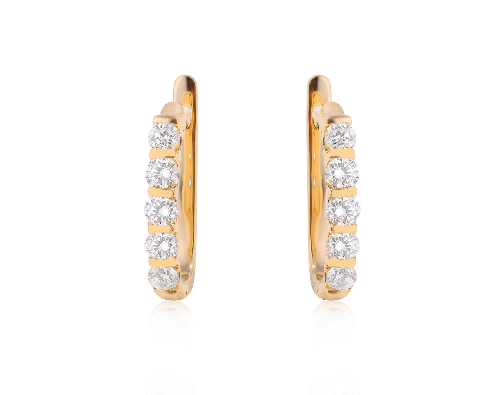 Золотые серьги с бриллиантами 1.00ct 191124/5