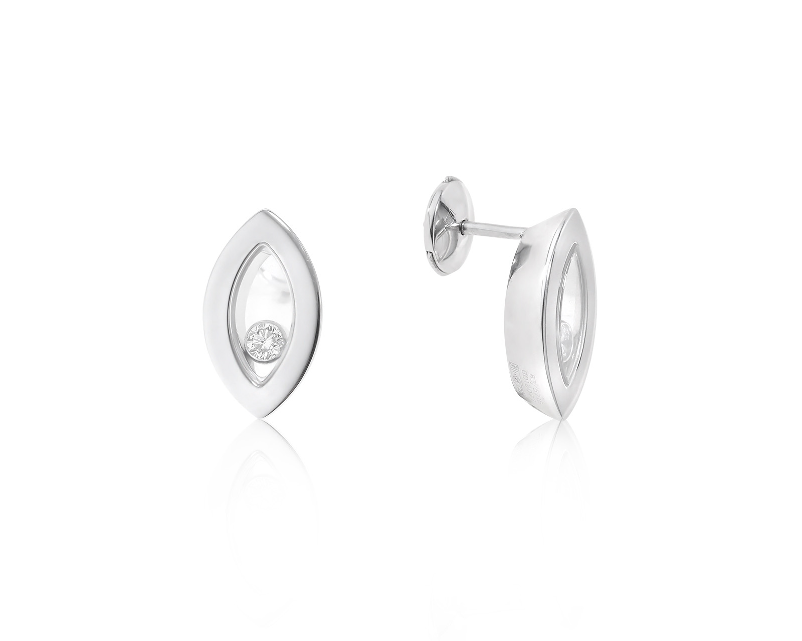 Оригинальные золотые серьги Chopard Happy Diamonds 291222/2