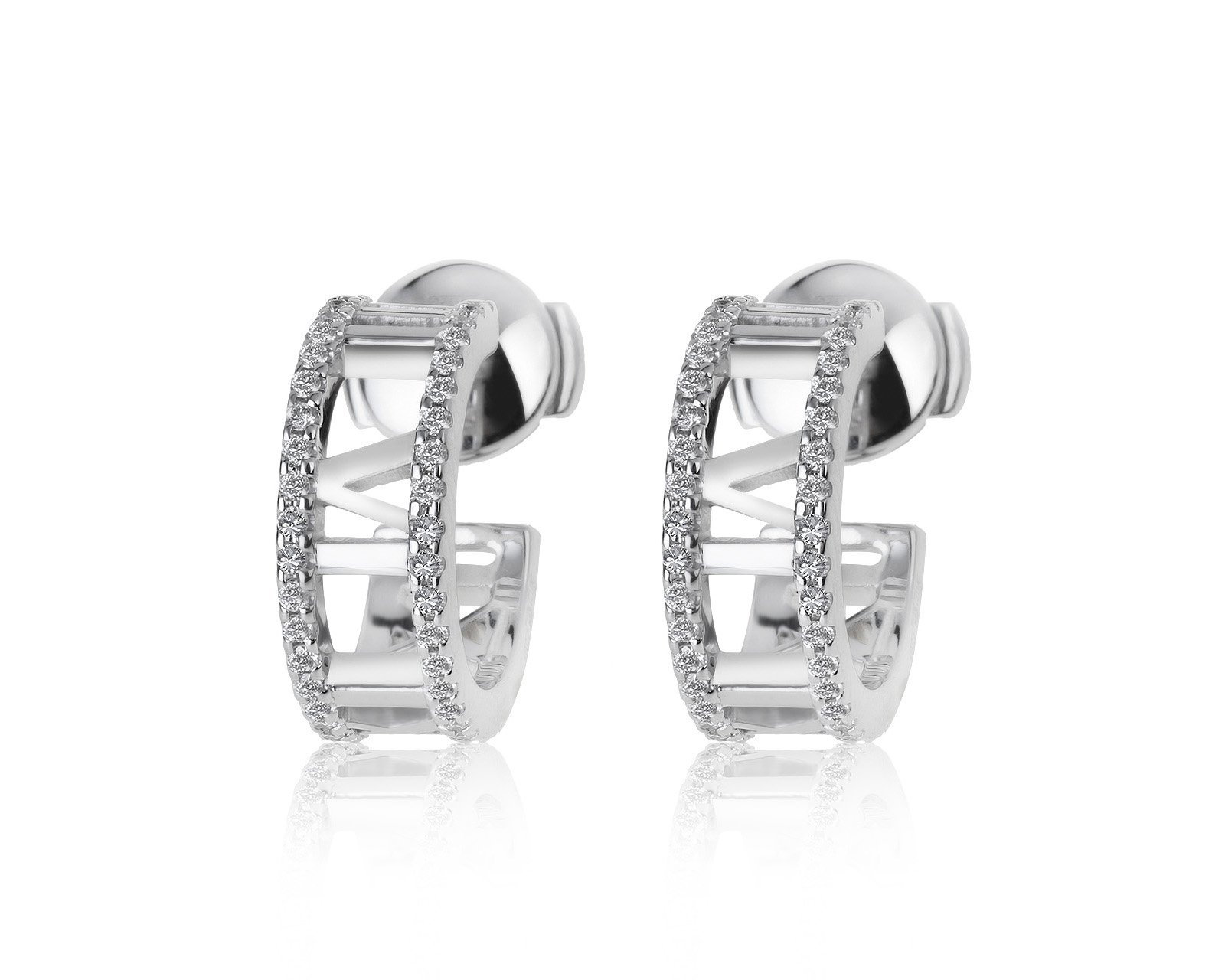 Оригинальные золотые серьги с бриллиантами 0.50ct Tiffany&Co Atlas