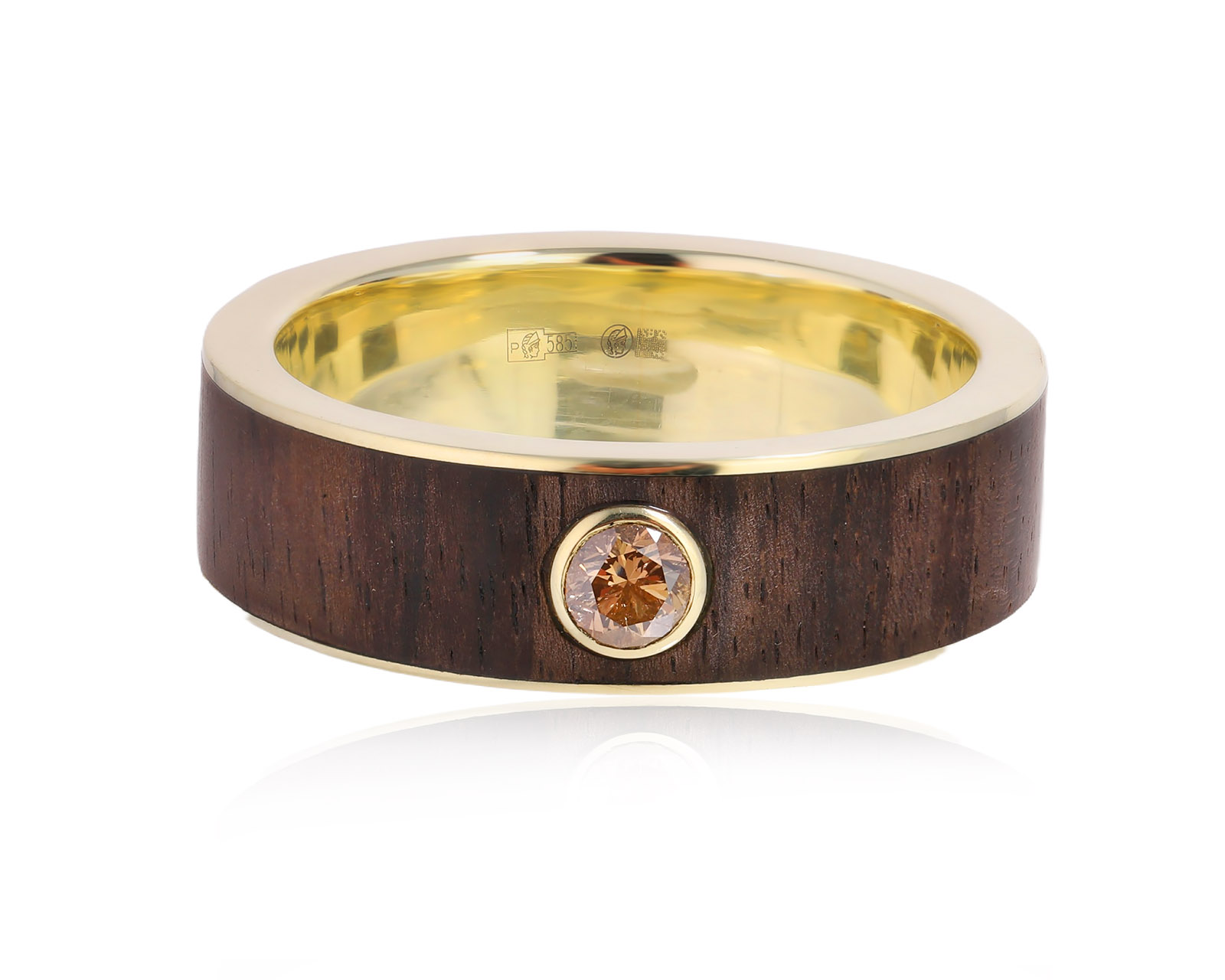 Оригинальное золотое кольцо с бриллиантом 0.27ct German Kabirski 160925/3