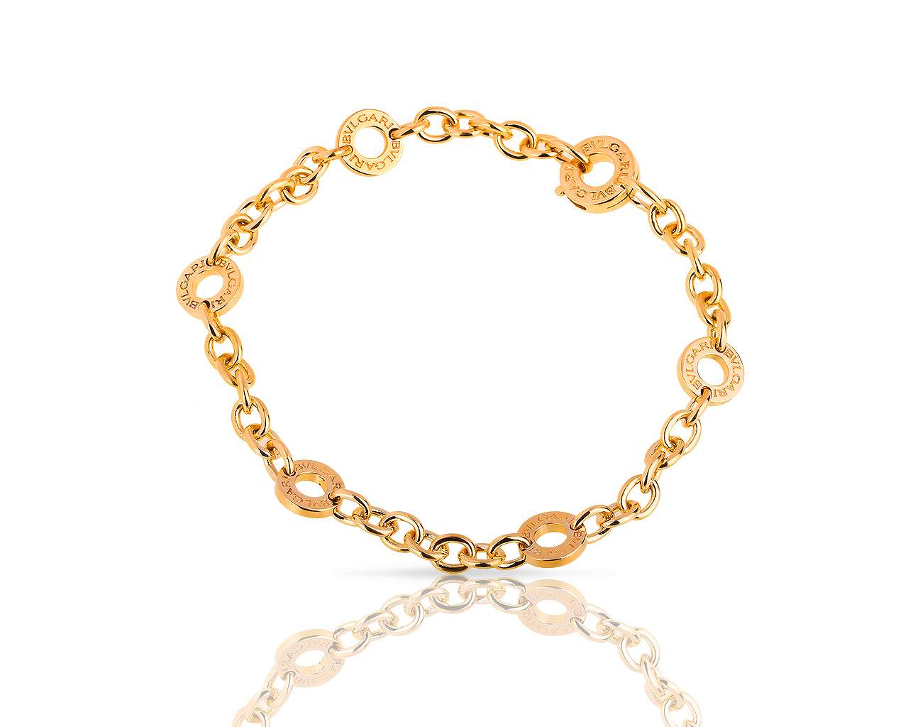 Прекрасный золотой браслет Bvlgari 060718/2