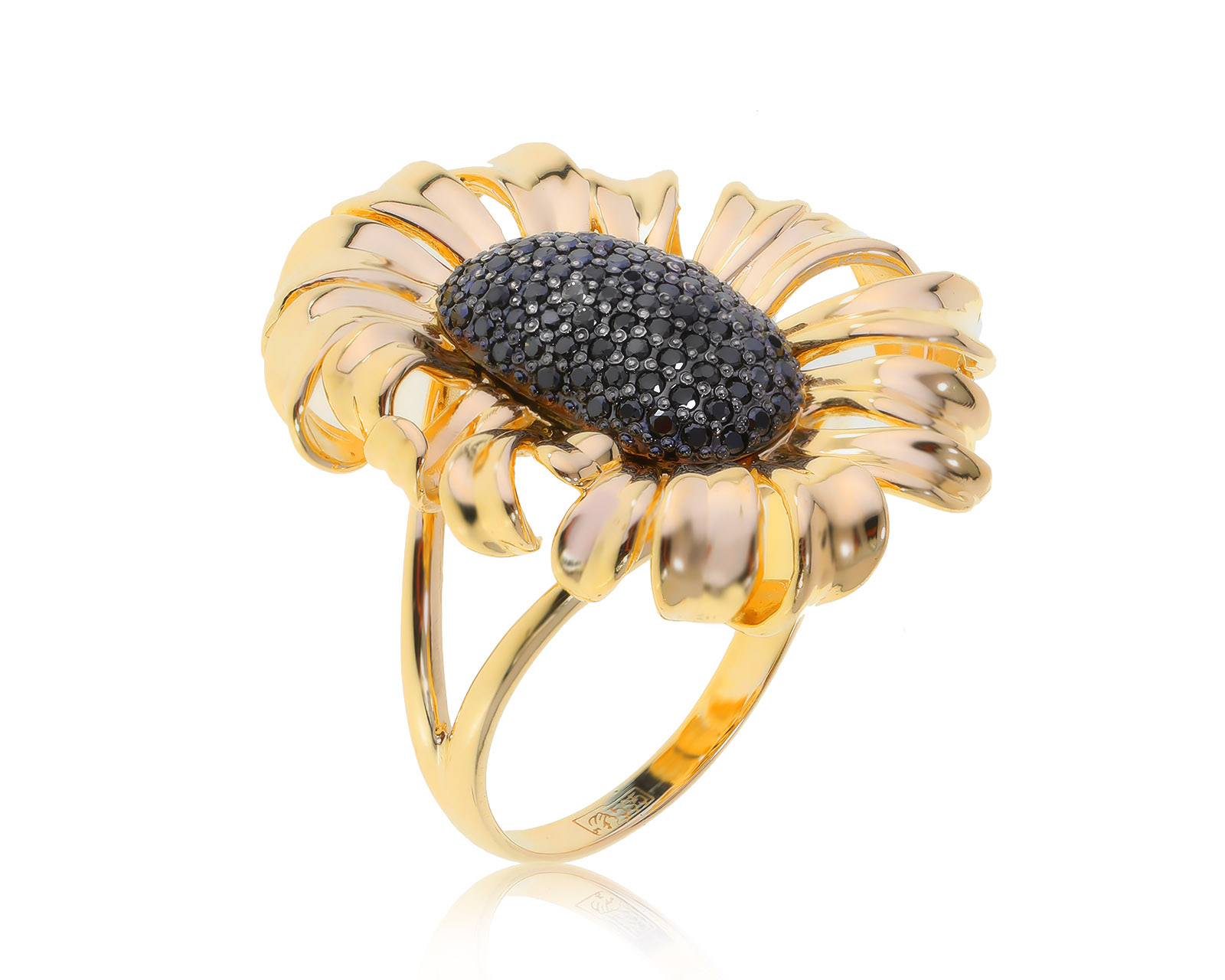 Красивое золотое кольцо с бриллиантами 0.44ct 121022/3