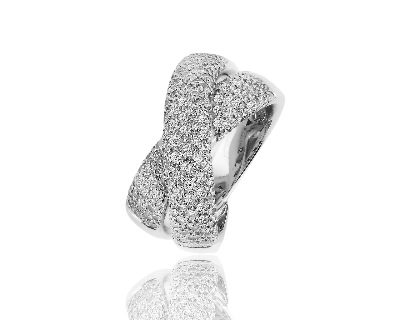 Оригинальное золотое кольцо с бриллиантами 1.40ct Stork'S 131016/5