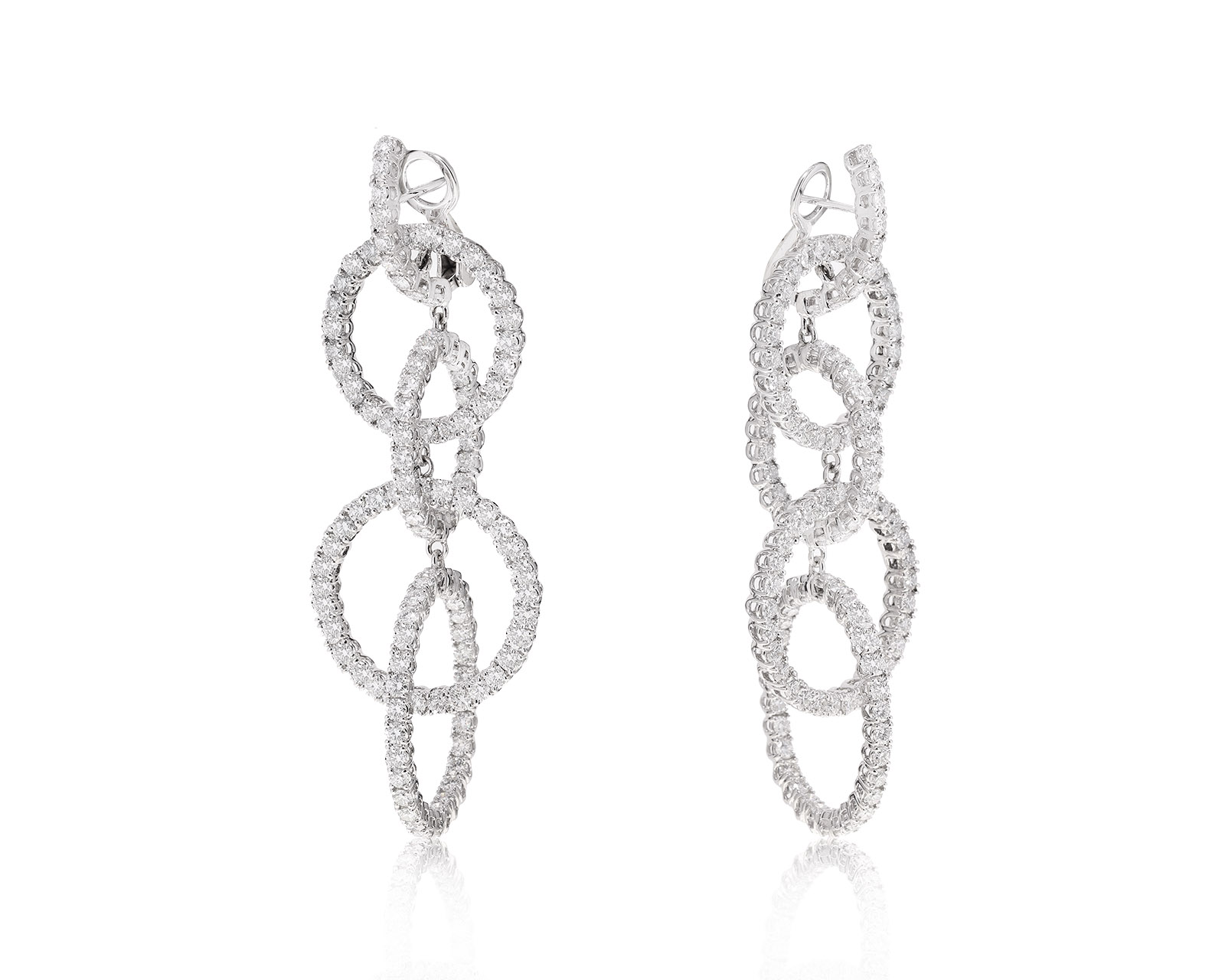 Изумительные золотые серьги с бриллиантами 11.45ct 150922/7