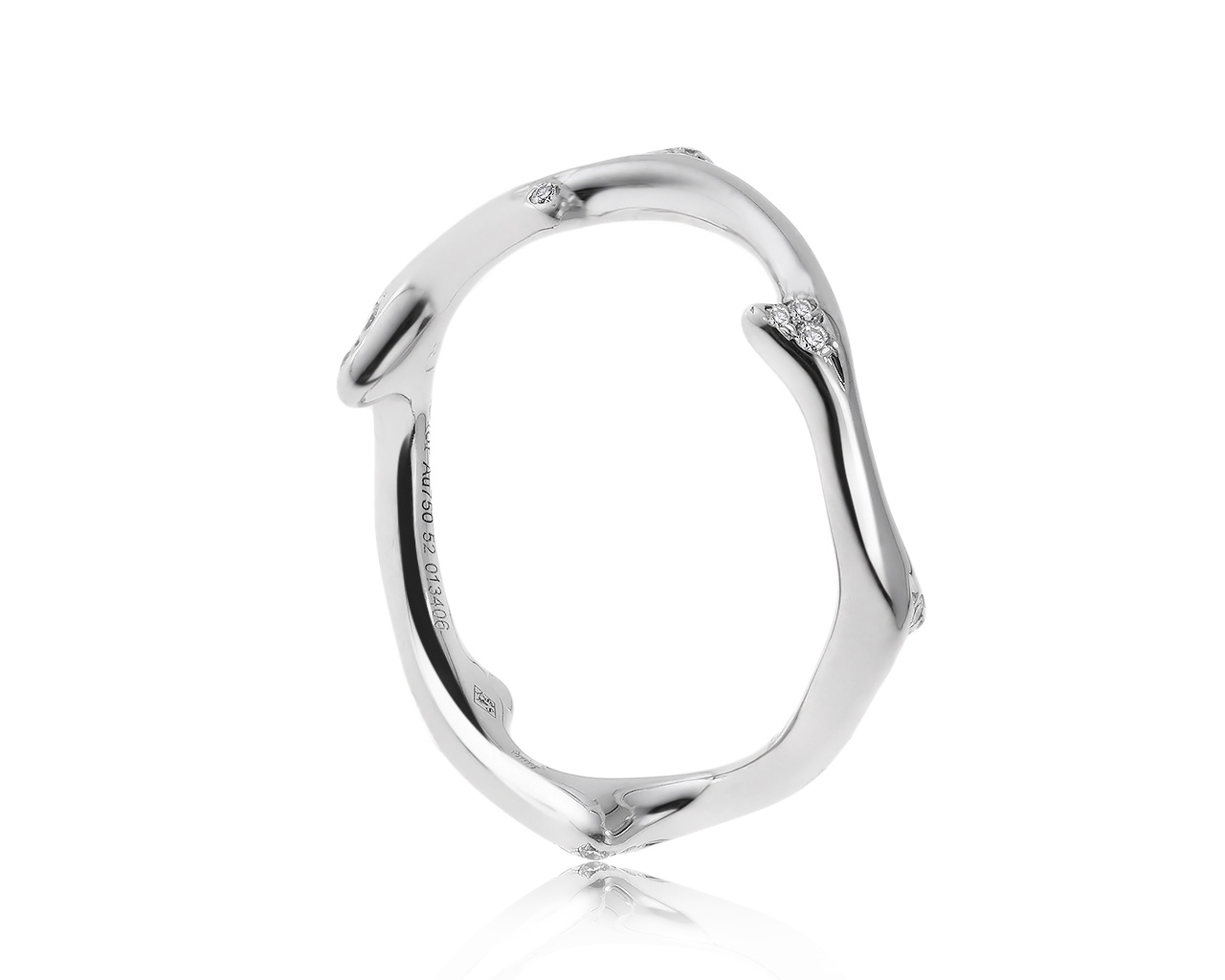 Оригинальное золотое кольцо с бриллиантами 0.11ct Dior Bois de Rose 110221/4
