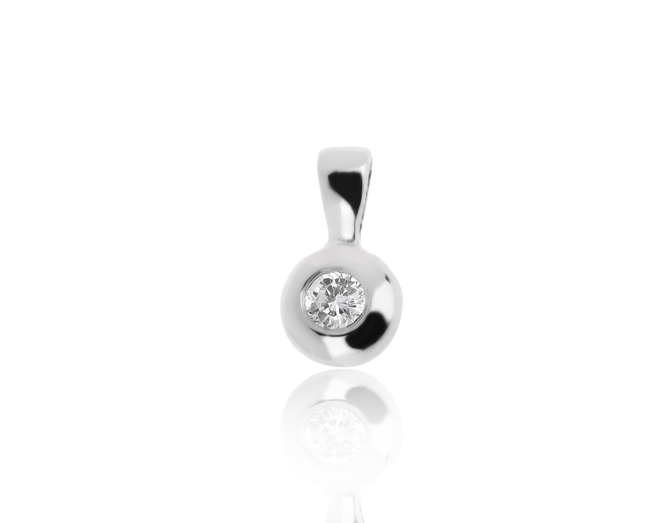 Изысканный золотой кулон с бриллиантом 0.17ct 280719/4