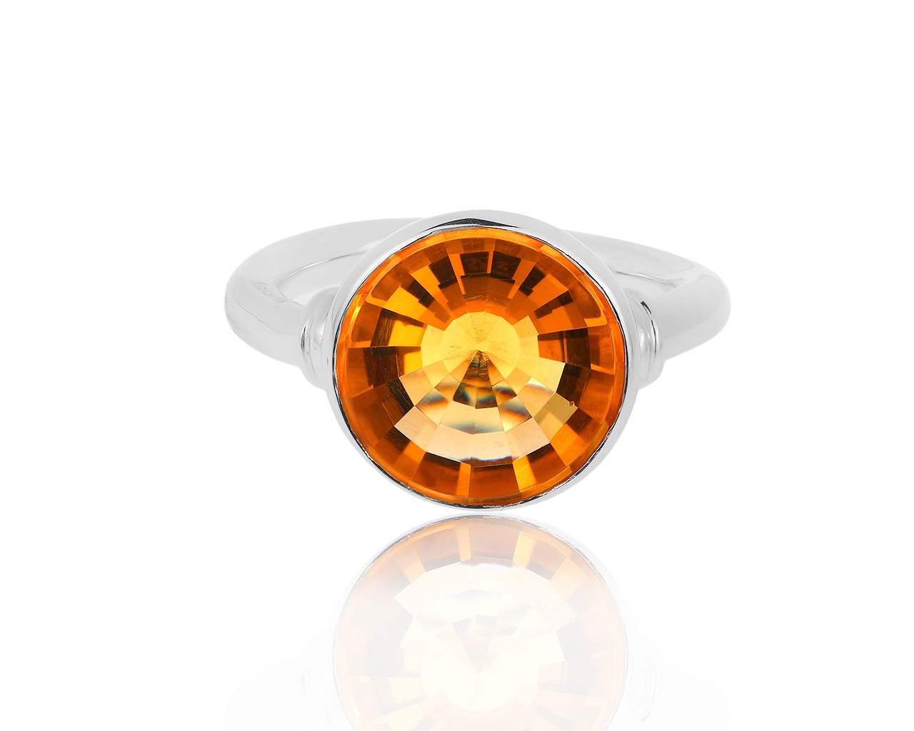 Итальянское золотое кольцо с цитрином 270419/6