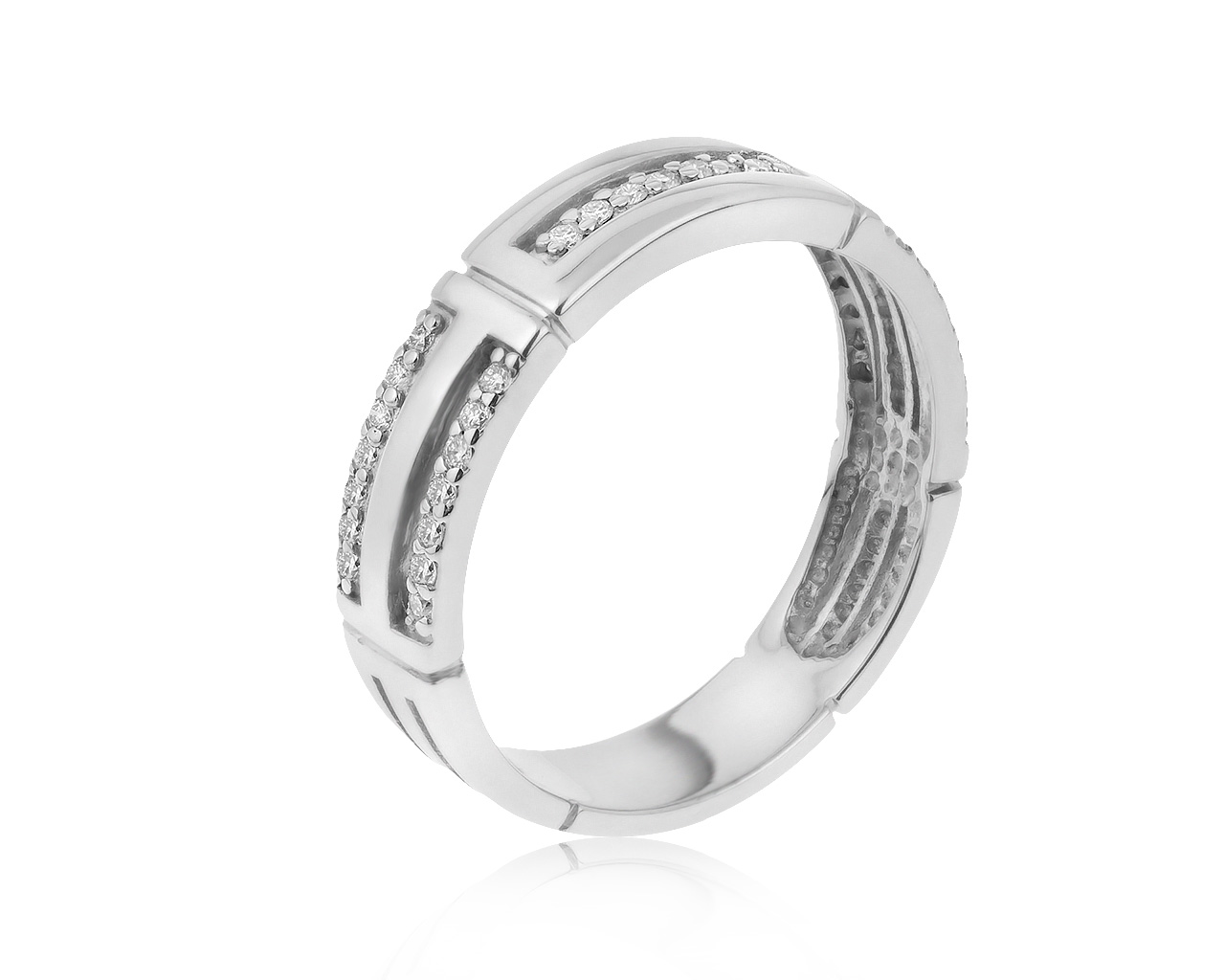 Престижное золотое кольцо с бриллиантами 0.35ct 080421/6