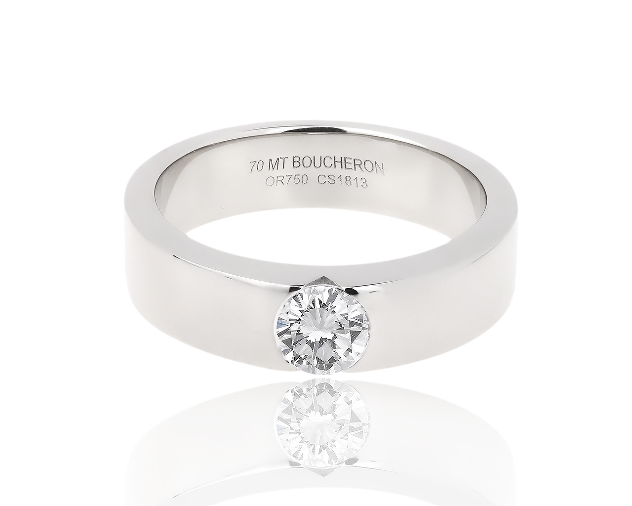 Оригинальное золотое кольцо с бриллиантом 1.00ct Boucheron 201218/8