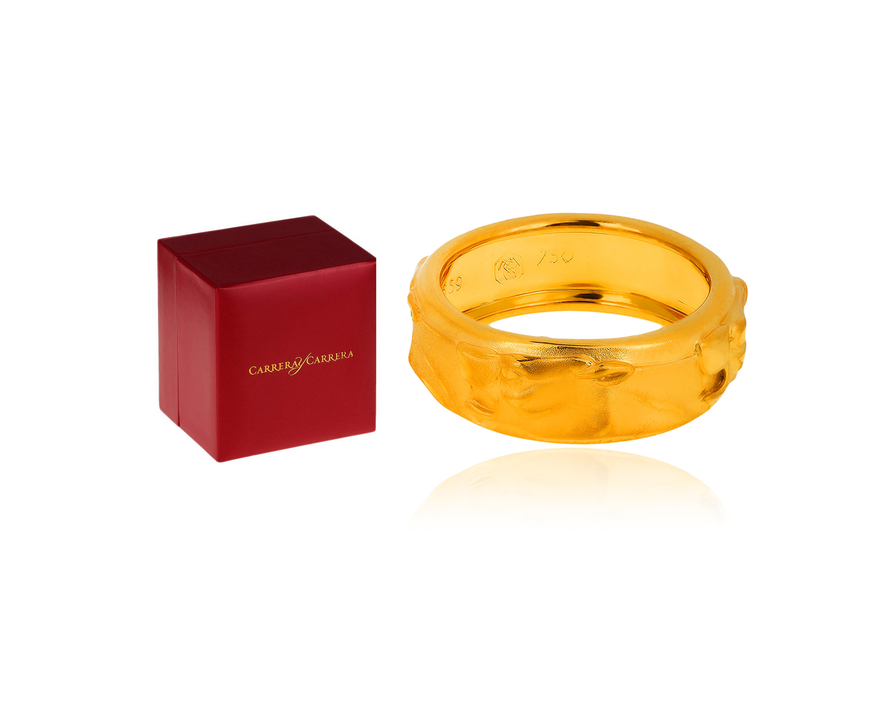 Модное золотое кольцо Carrera y Carrera Promessa