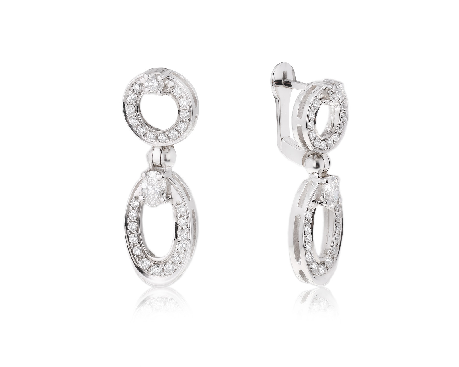 Золотые серьги с бриллиантами 1.32ct 011223/2