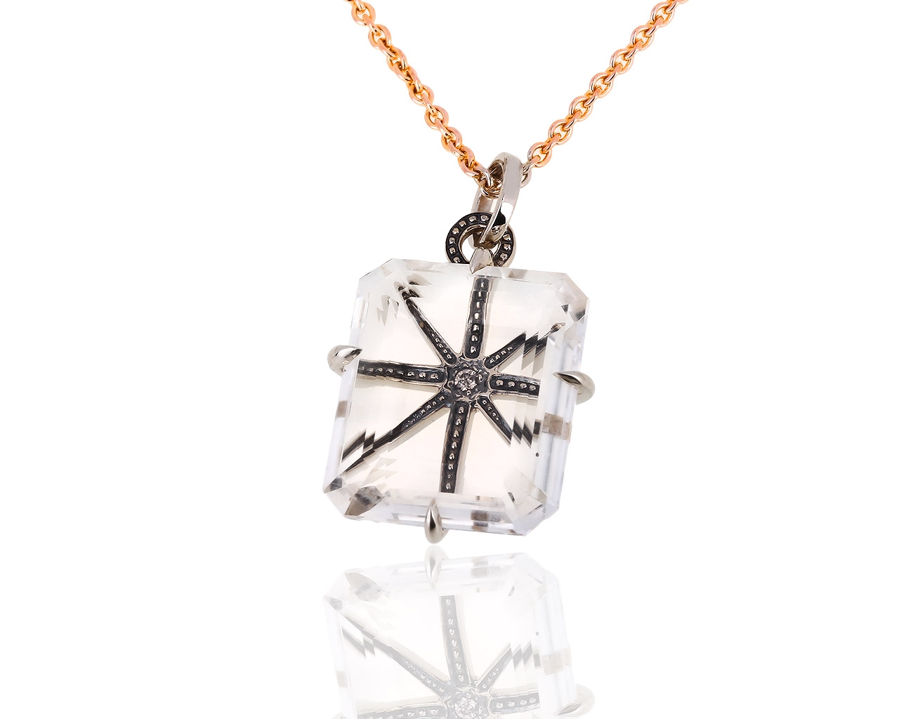 Золотой кулон с бриллиантом и горным хрусталем H.Stern Stars 051218/4