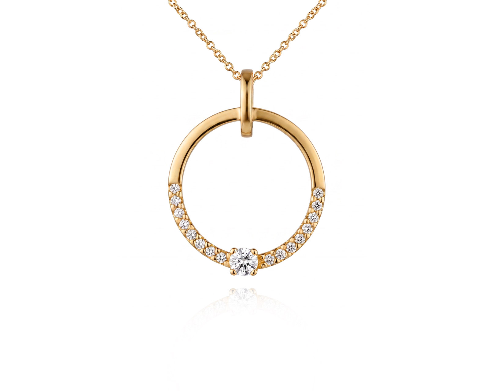 Оригинальный золотой кулон с бриллиантами 0.19ct Bernhard H. Mayer Glimmer 230126/5