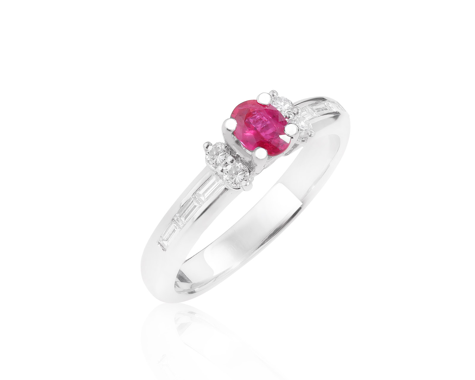 Оригинальное платиновое кольцо с рубином 0.44ct Bellini 010822/18 Оригинальное платиновое кольцо с рубином 0.44ct Bellini 010822/18