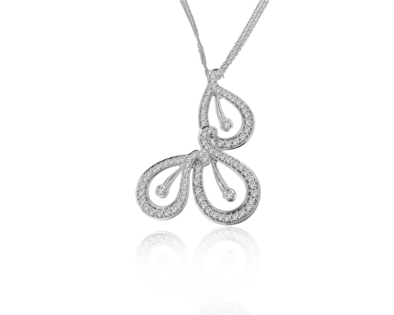 Роскошный золотой кулон с бриллиантами 0.80ct