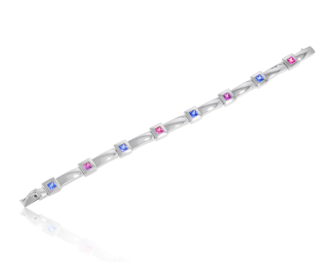 Завораживающий золотой браслет с сапфирами 3.56ct 150521/4