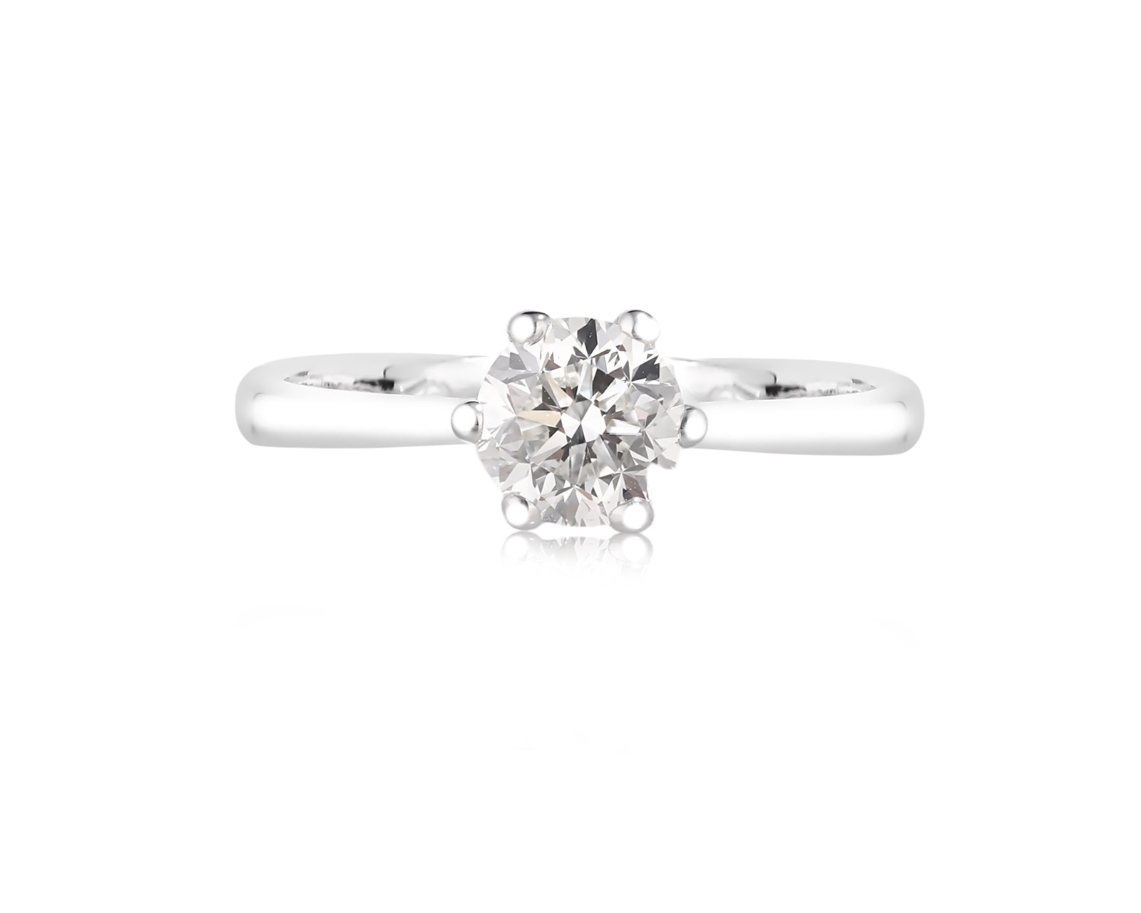 Золотое кольцо с бриллиантом 0.70ct