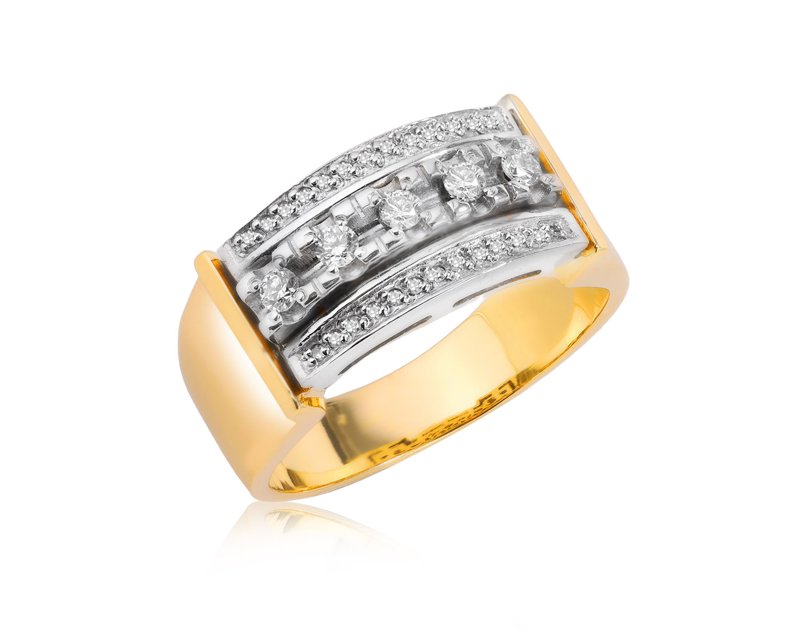 Золотое кольцо с бриллиантами 0.30ct 200226/1