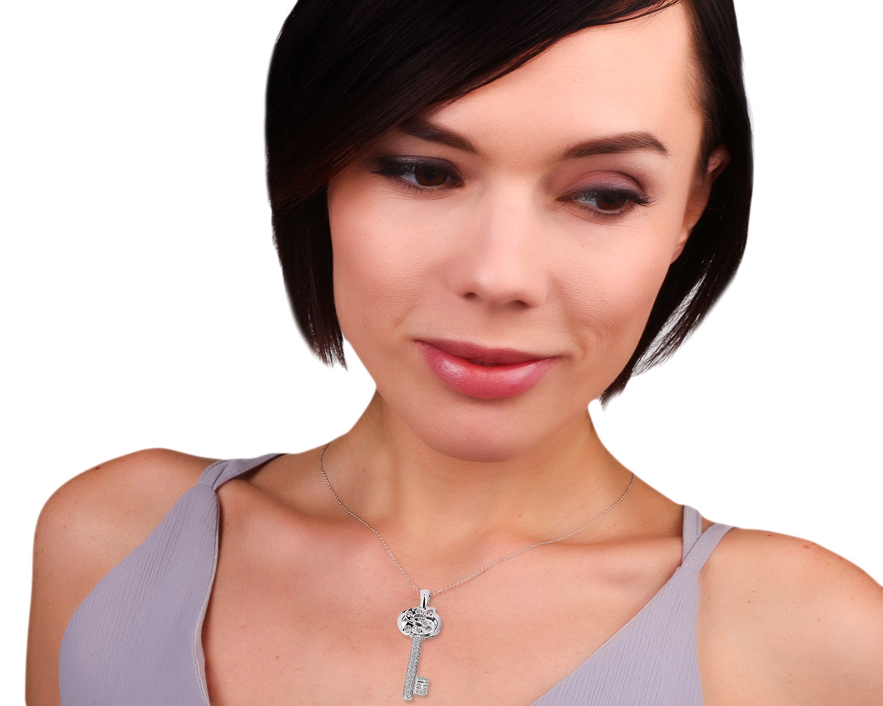 Изысканный золотой кулон с бриллиантами 2.26ct