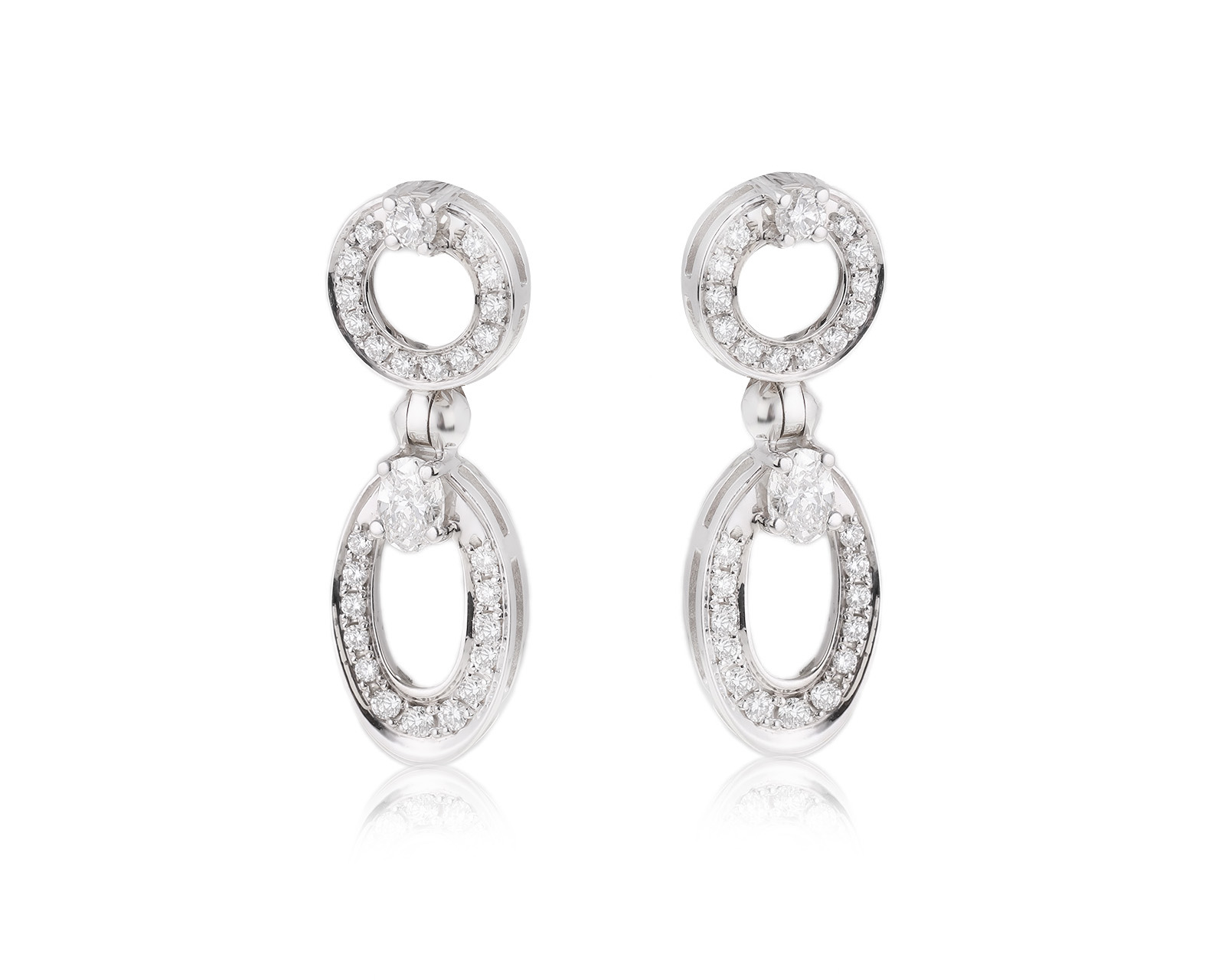 Золотые серьги с бриллиантами 1.32ct