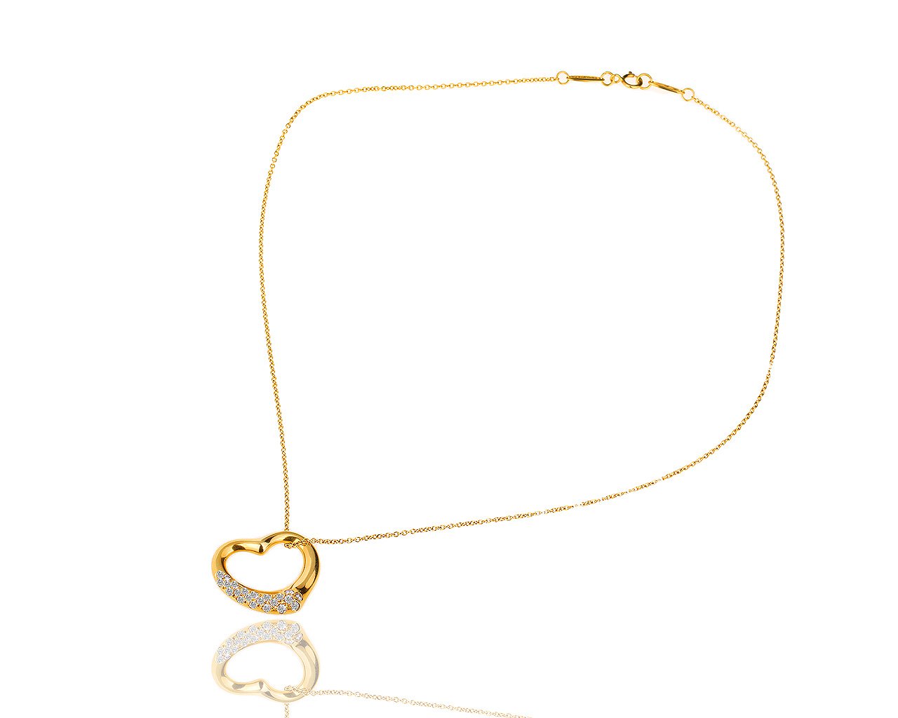 Золотая подвеска с бриллиантами 0.35ct Tiffany&Co