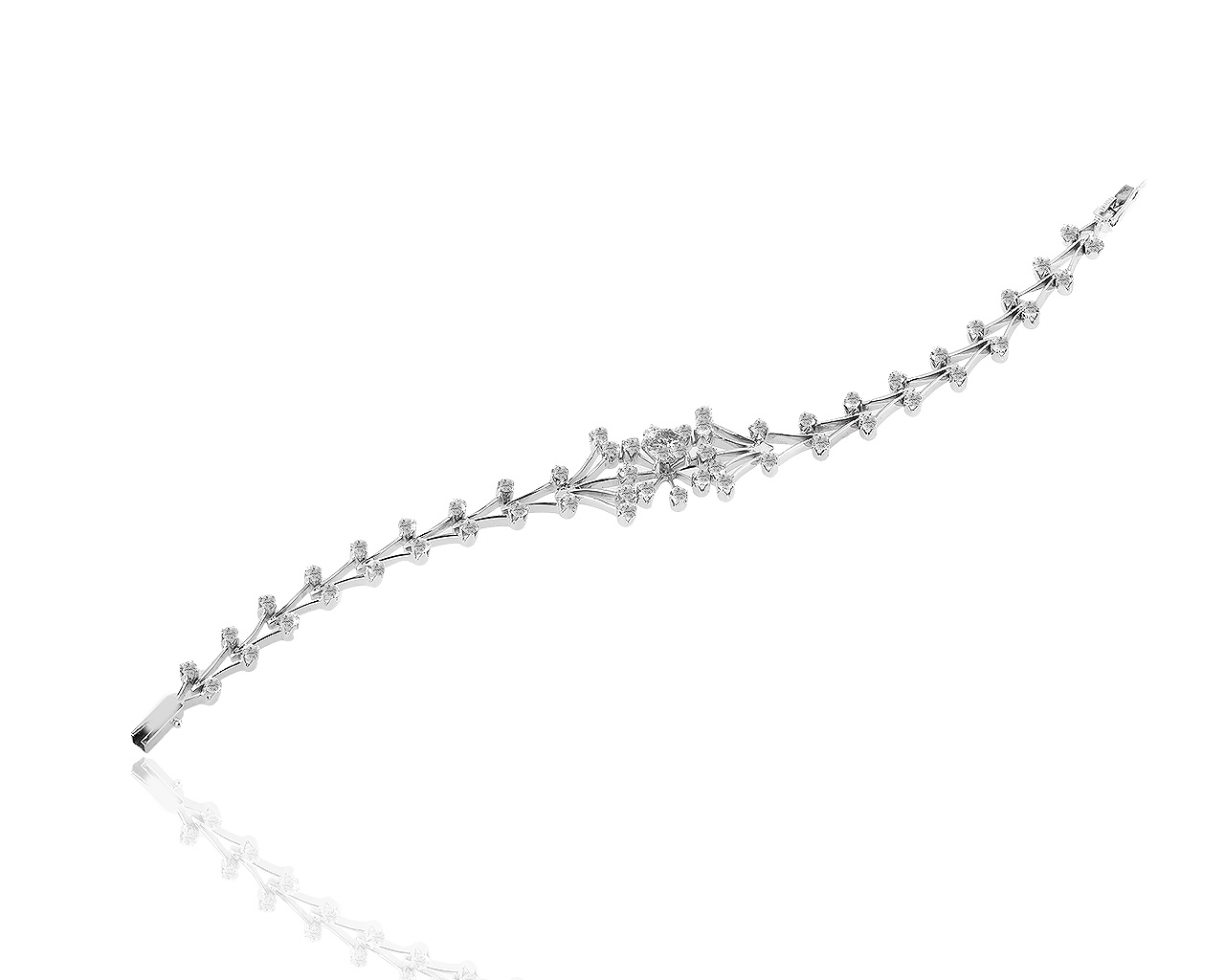 Винтажный золотой браслет с бриллиантами 3.83ct 141218/9