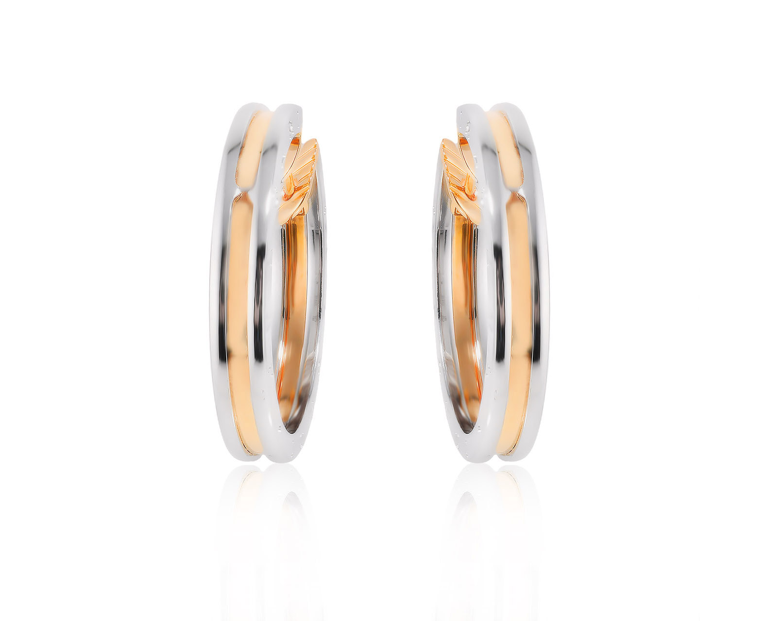 Оригинальные золотые серьги Bvlgari B.Zero1 Lage Hoop 280126/3