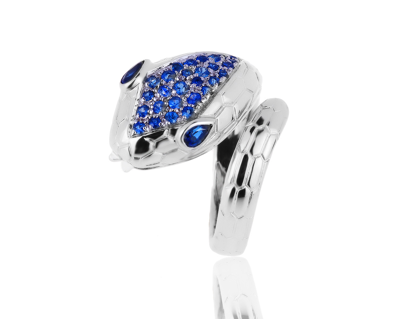 Оригинальное золотое кольцо с сапфирами 0.81ct Carlo Luca 270719/7