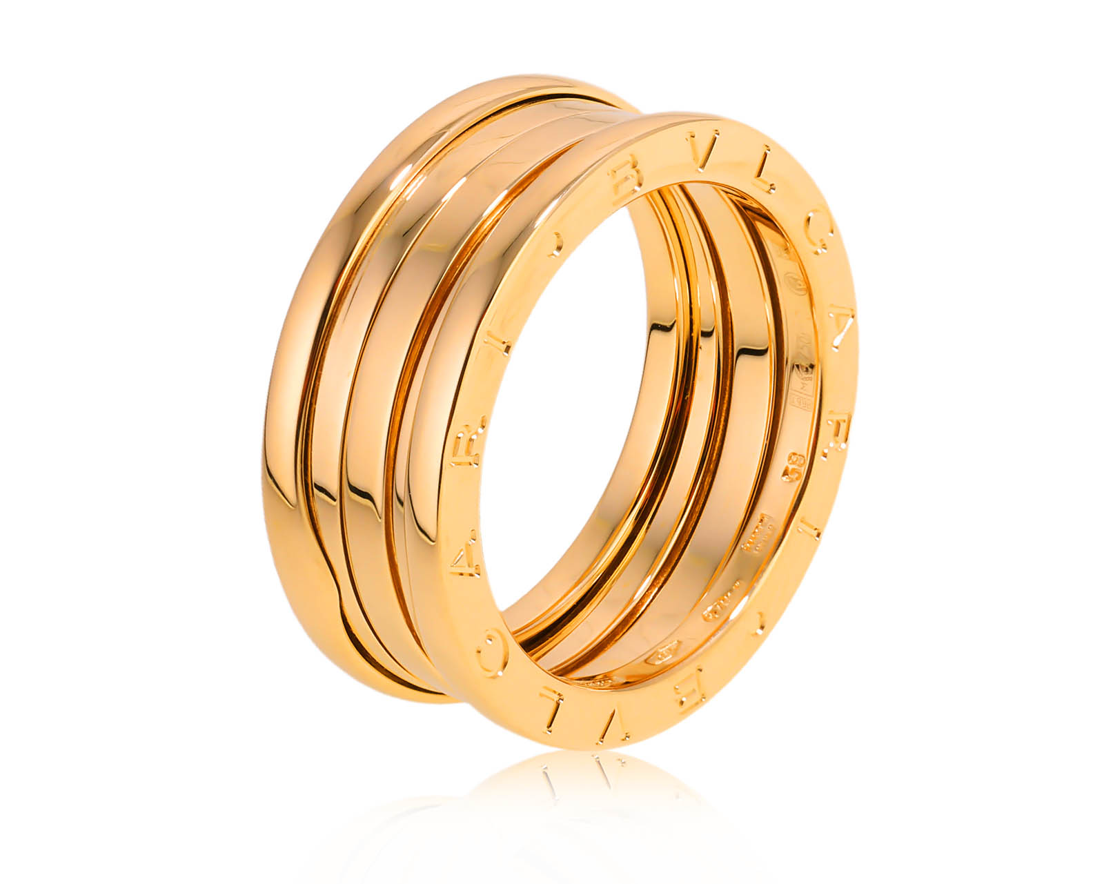 Оригинальное золотое кольцо Bvlgari B.Zero1