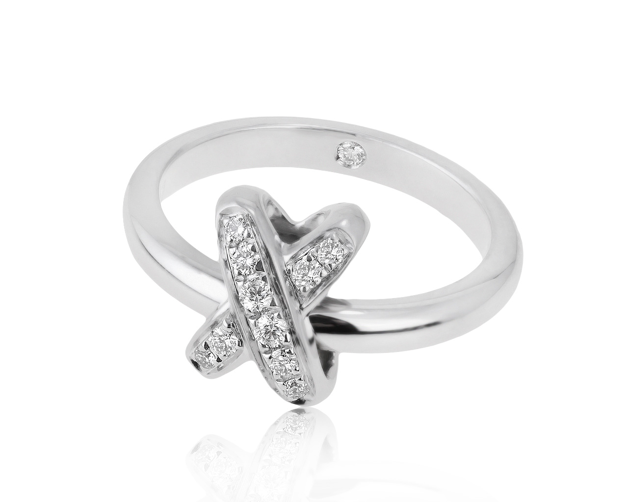 Оригинальное золотое кольцо с бриллиантами 0.14ct Chaumet Liens 280521/43